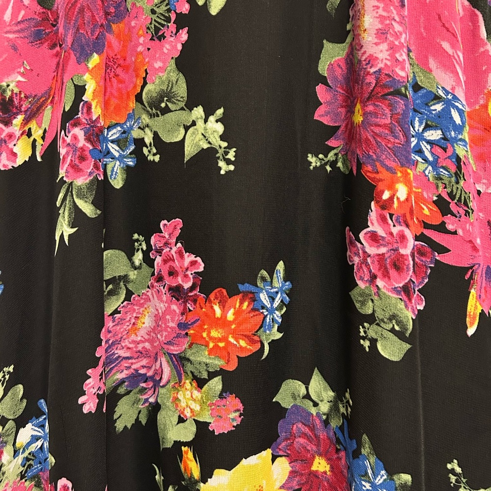 Betsy Johnson Floral Halter Trapeze Dress Size: 12 - Picture 3 of 6